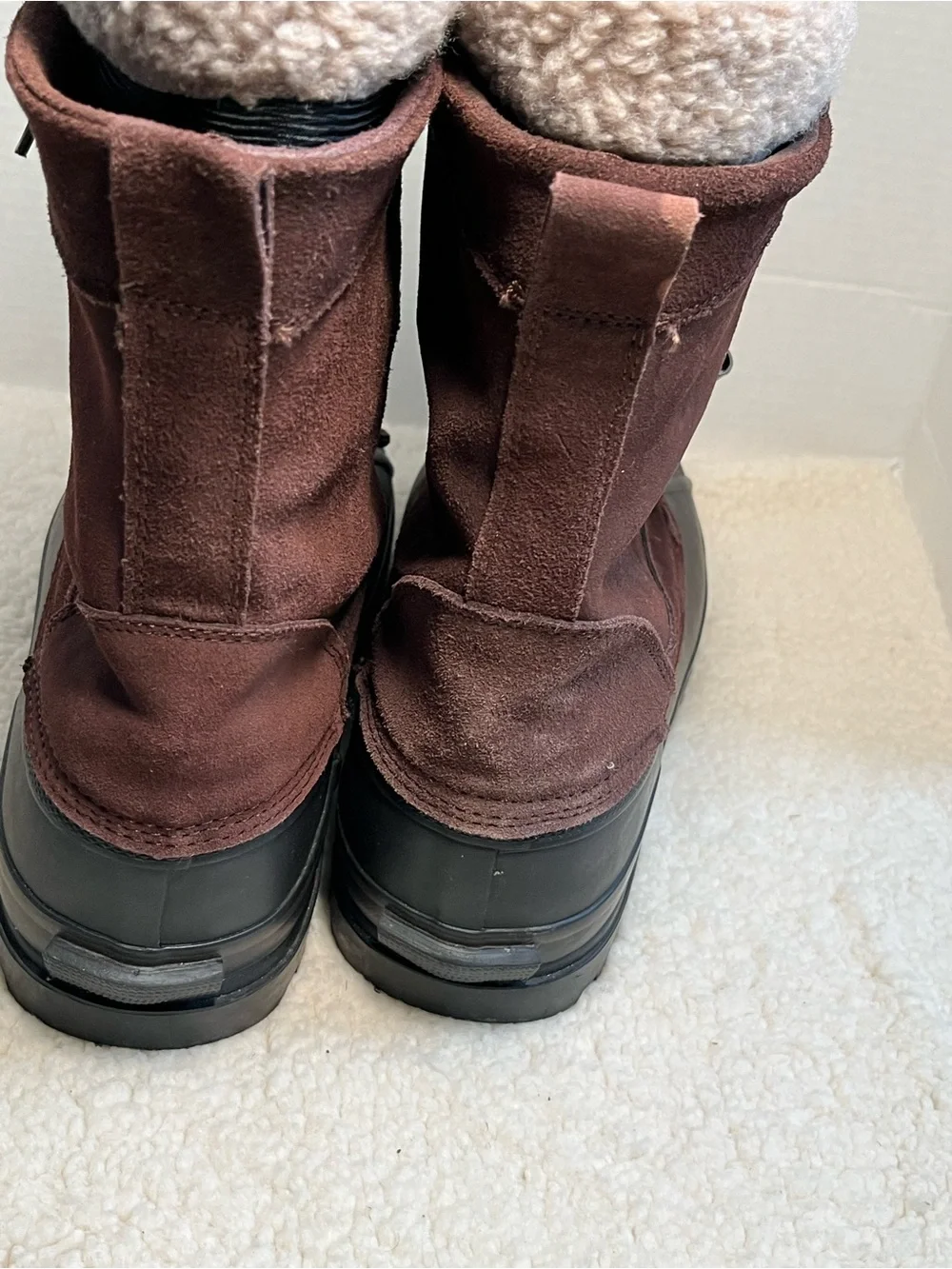 GH Bass & Co Vulture Men's Winter Duck Boots Size 12 Waterproof Suede Brown